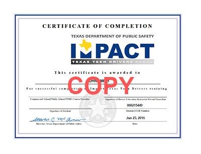 texas dmv impact test|texas impact certificate for teens.